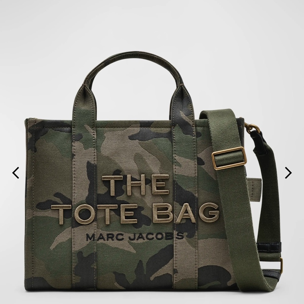 Marc Jacobs Green Camouflage Tote Bag